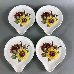 Robert Stanley Sunflower Decorative Spoon Rest Set 4pcs